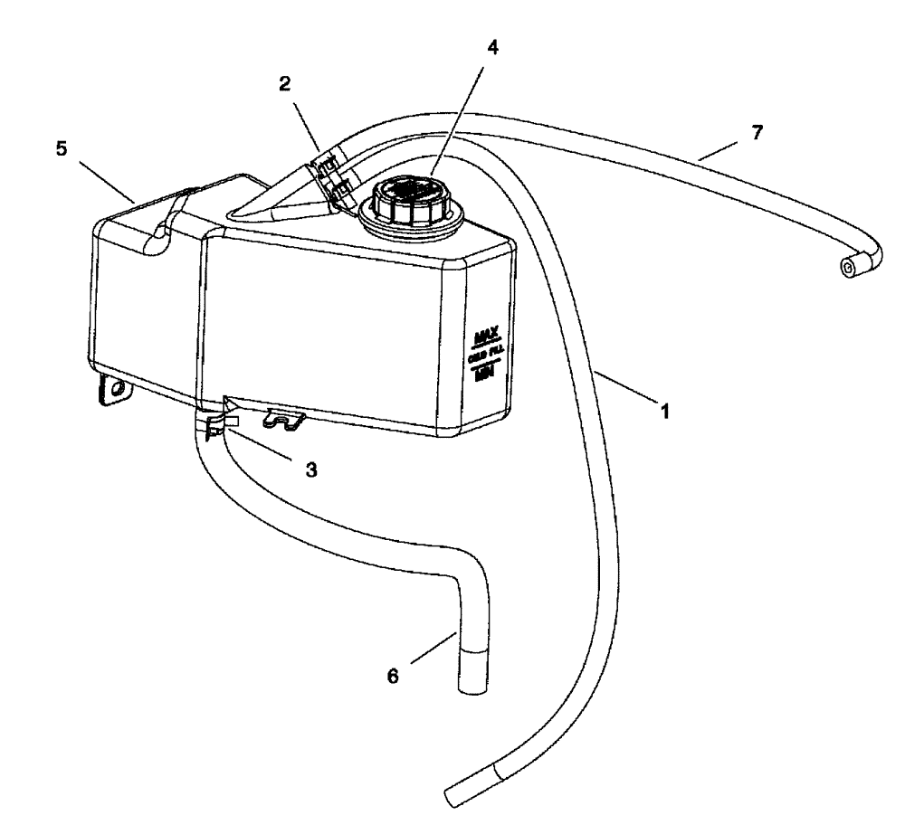 Схема запчастей Case IH SCOUT XL - (10.406.03) - COOLANT EXPANSION TANK - DIESEL ENGINE (10) - ENGINE