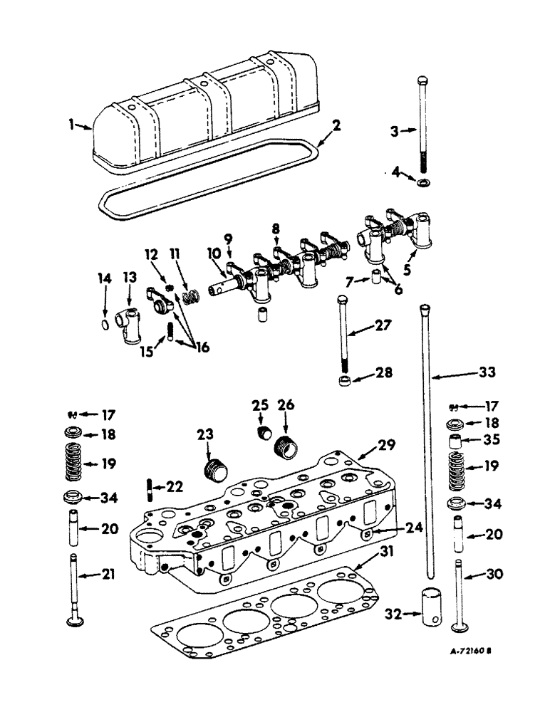 Схема запчастей Case IH 2504 - (026) - DIESEL ENGINE, CYLINDER HEAD AND RELATED PARTS (01) - ENGINE
