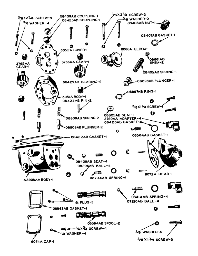Схема запчастей Case IH SO-SERIES - (145) - HYDRAULIC SINGLE AND DUAL CONTROL UNIT, DUAL CONTROL UNIT AND PUMP, SINGLE VALVE, S, SC, SO (08) - HYDRAULICS