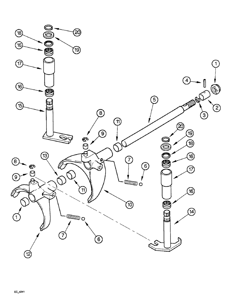Схема запчастей Case IH 4230 - (6-076) - TRANSMISSION CONTROL, INTERNAL (06) - POWER TRAIN