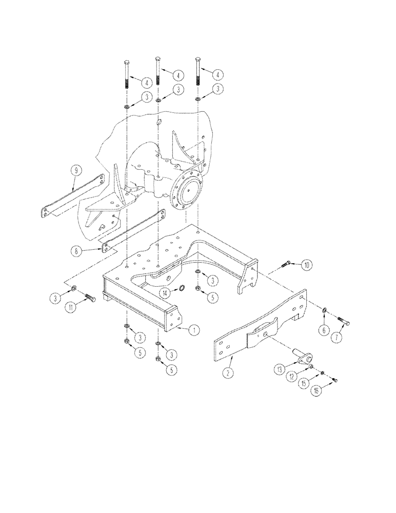 Схема запчастей Case IH STX440 - (06-03) - YOKE MOUNTING (06) - POWER TRAIN