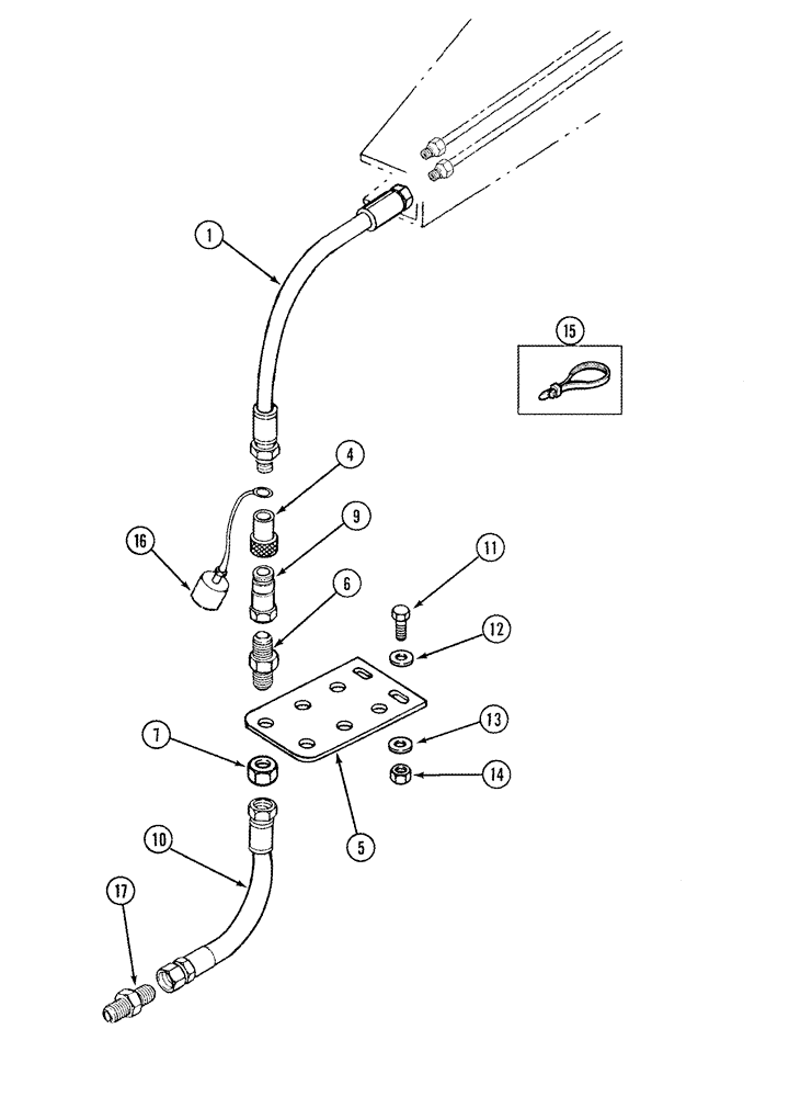 Схема запчастей Case IH L405 - (08-22[01]) - HYDRAULICS MID MOUNT 2 FUNCTION CX50 - CX60 - WITH SELF LEVELING (08) - HYDRAULICS