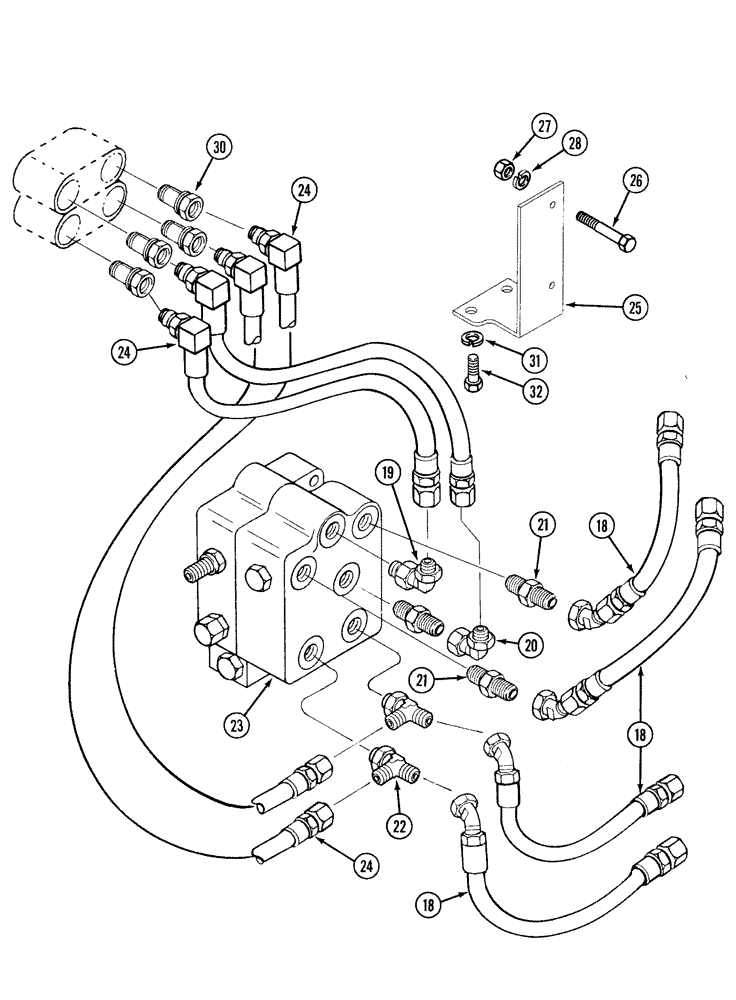 Схема запчастей Case IH L755 - (08-15) - HYDRAULICS MID MOUNT 2 FUNCTION WITH SELF LEVELING (08) - HYDRAULICS