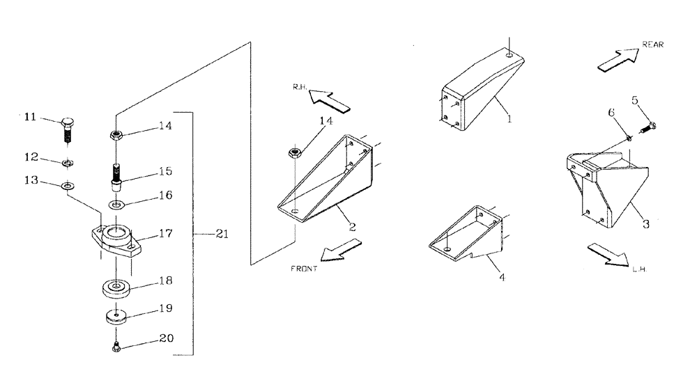 Схема запчастей Case IH 7700 - (C05[01]) - ENGINE MOUNTS {108} Engine & Engine Attachments