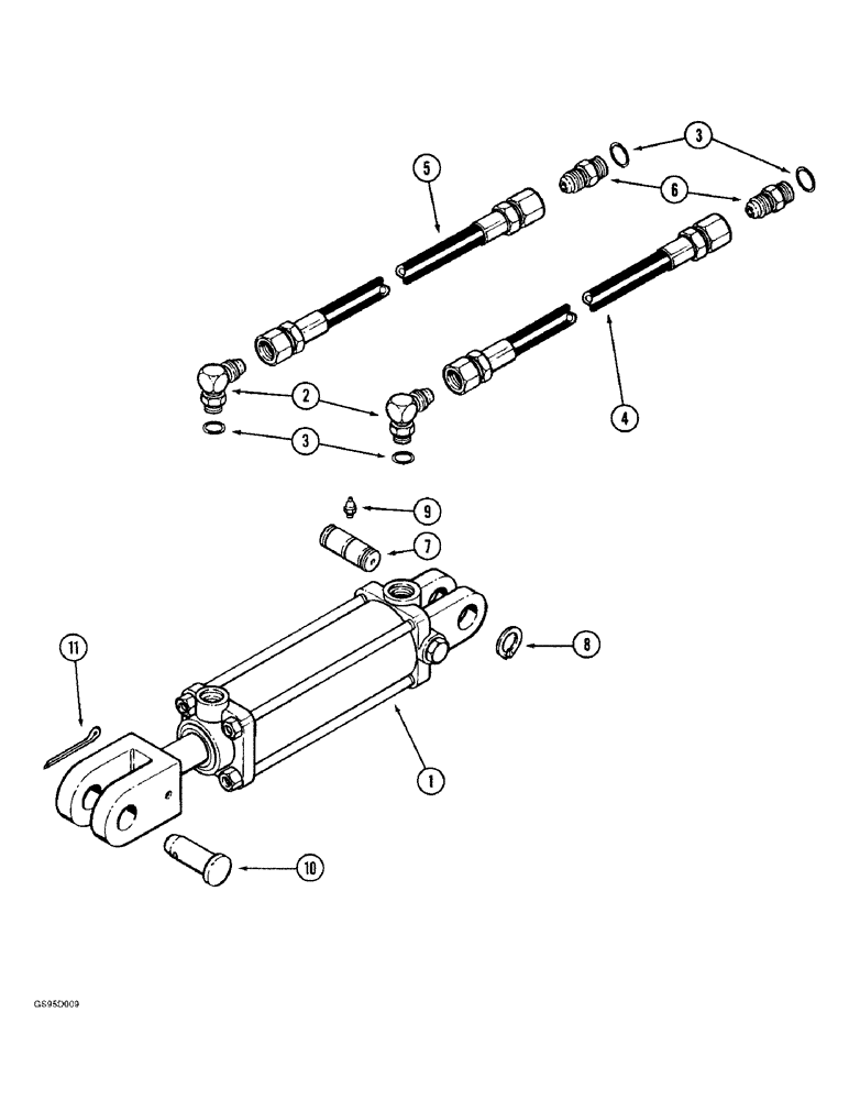 Схема запчастей Case IH 184 - (8-04) - ASSIST WHEEL HYDRAULICS 