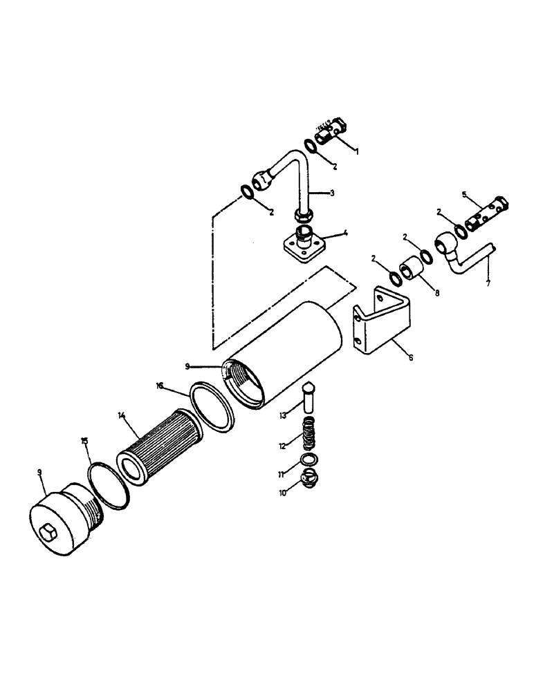 Схема запчастей Case IH 654 - (287) - PRESSURE OIL FILTER (08) - HYDRAULICS