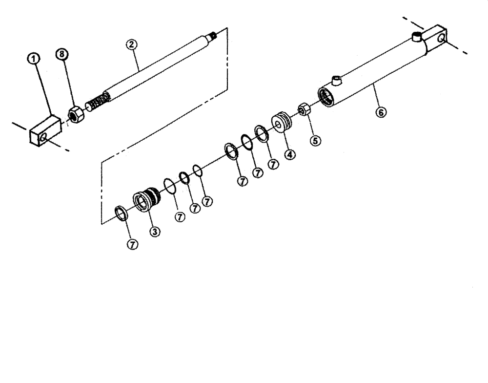 Схема запчастей Case IH TYLER - (06-007) - HYDRAULIC CYLINDER - BOOM LEVEL (90) Cylinders