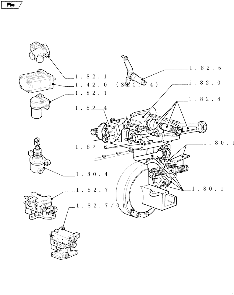 Схема запчастей Case IH FARMALL 85C - (SEC. 07) - HYDRAULICS (00) - GENERAL