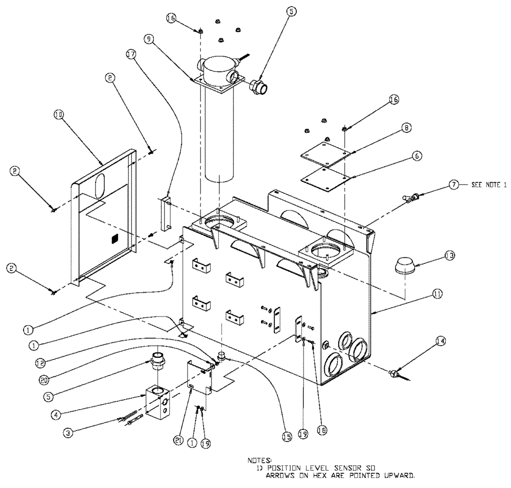 Схема запчастей Case IH 4375 - (06-002) - HYDRAULIC TANK GROUP (07) - HYDRAULICS