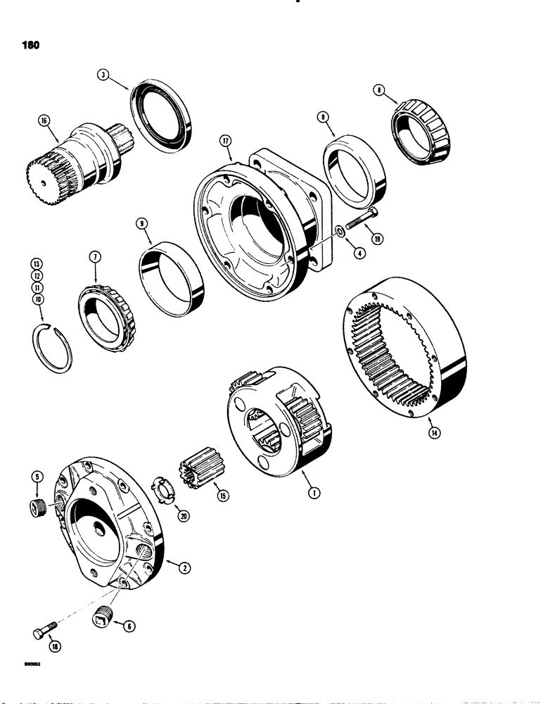 Схема запчастей Case IH 1845S - (180) - D83254 GEAR HEAD (35) - HYDRAULIC SYSTEMS