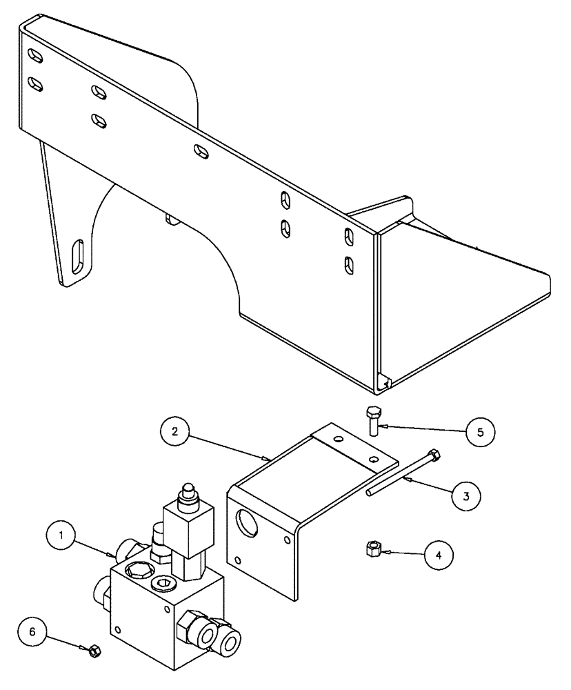 Схема запчастей Case IH FLX610 - (04-001) - PUMP CONTROL VALVE Hydraulic Plumbing