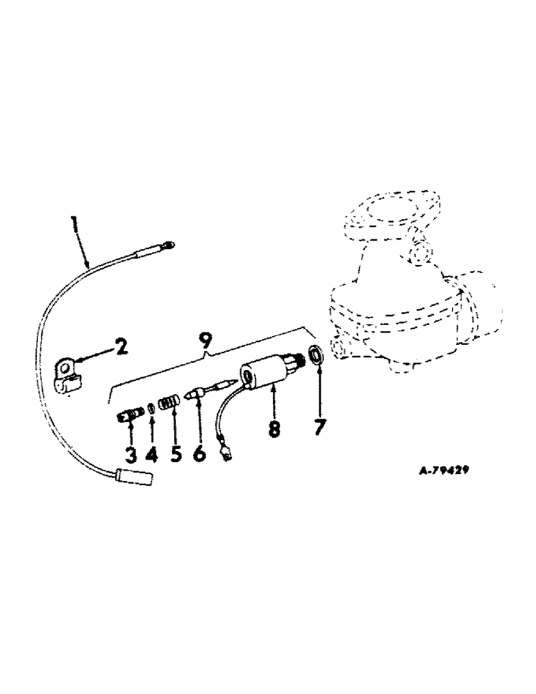 Схема запчастей Case IH 606 - (039) - FUEL SYSTEM, FUEL SHUT-OFF (02) - FUEL SYSTEM