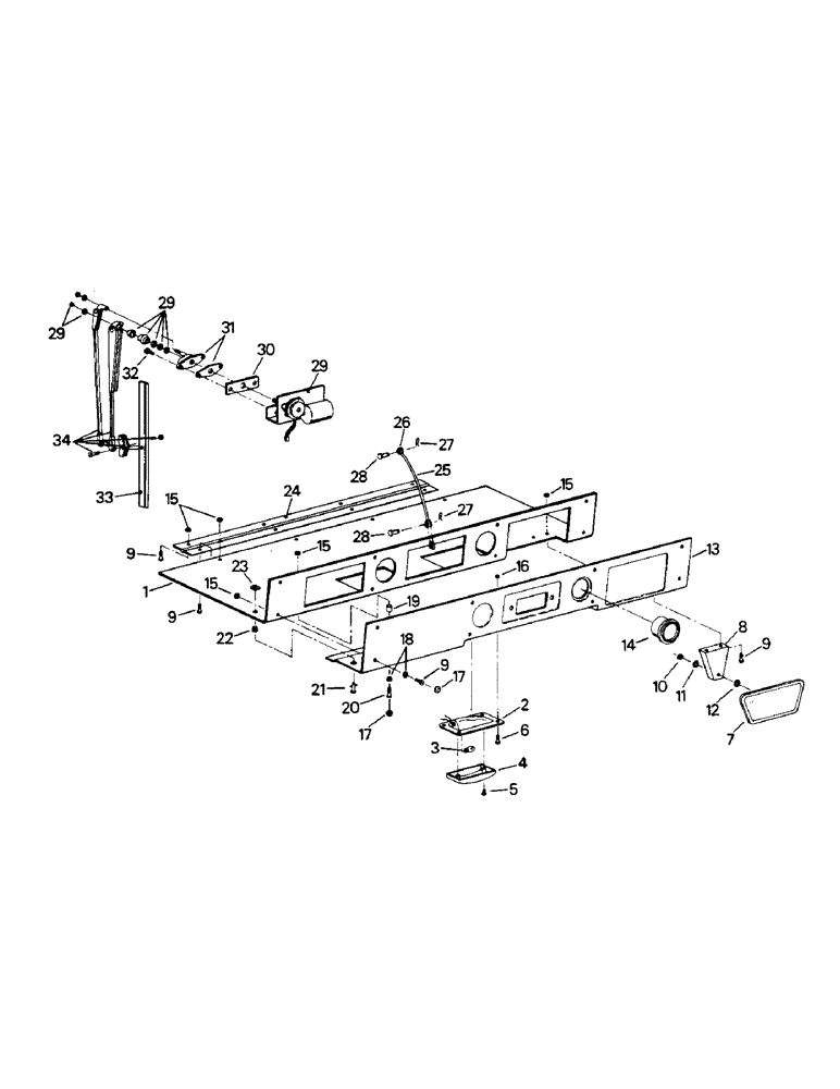 Схема запчастей Case IH PTA280 - (01-28) - FRONT CONSOLE, LATER STYLE, AFTER 11-1-78 (10) - CAB