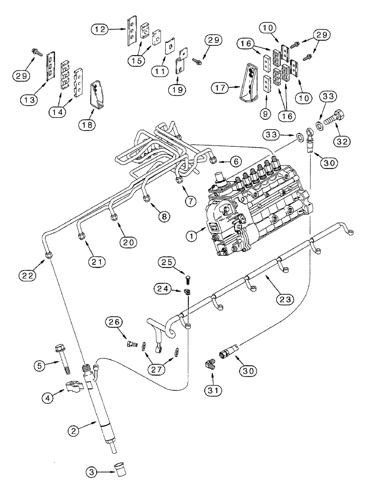 Схема запчастей Case IH 7250 - (3-010) - FUEL INJECTION SYSTEM, 6TA-830 ENGINE, PRIOR TO TRACTOR PIN JJA0064978 (03) - FUEL SYSTEM