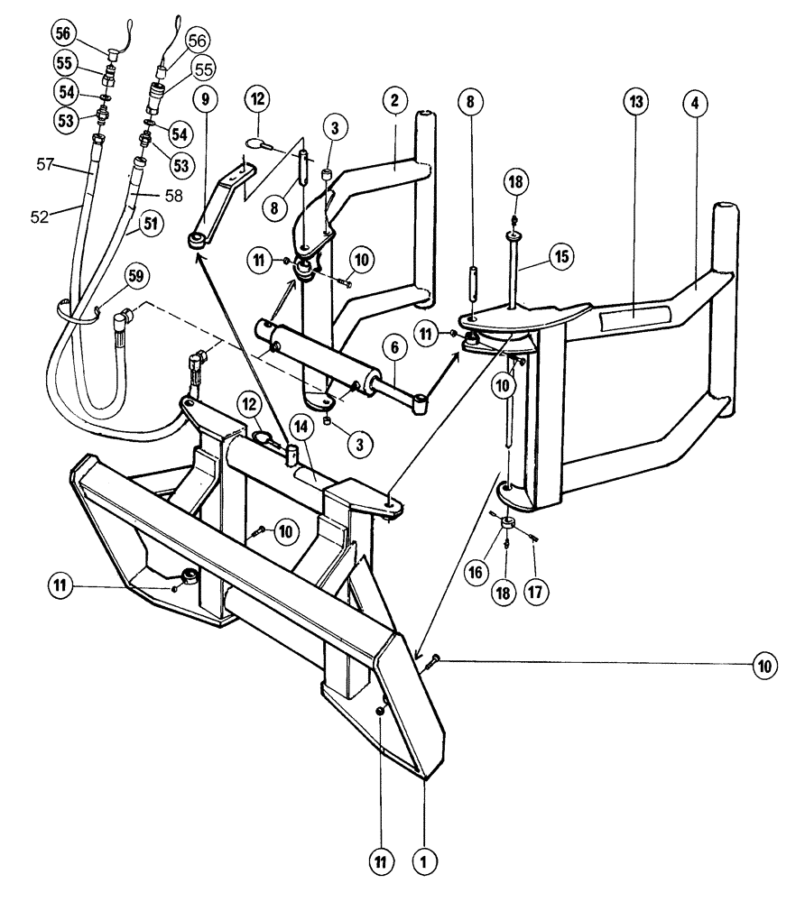 Схема запчастей Case IH L740 - (82.300.AQ[07]) - VAR - 717475006 - FLEXIGRIP 200 (82) - FRONT LOADER & BUCKET