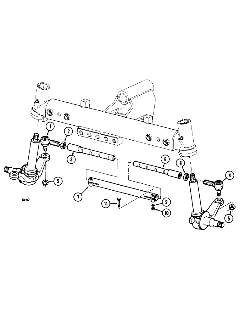 Схема запчастей Case IH 2120 - (5-40) - STEERING TIE ROD AND ARMS - 2WD (05) - STEERING
