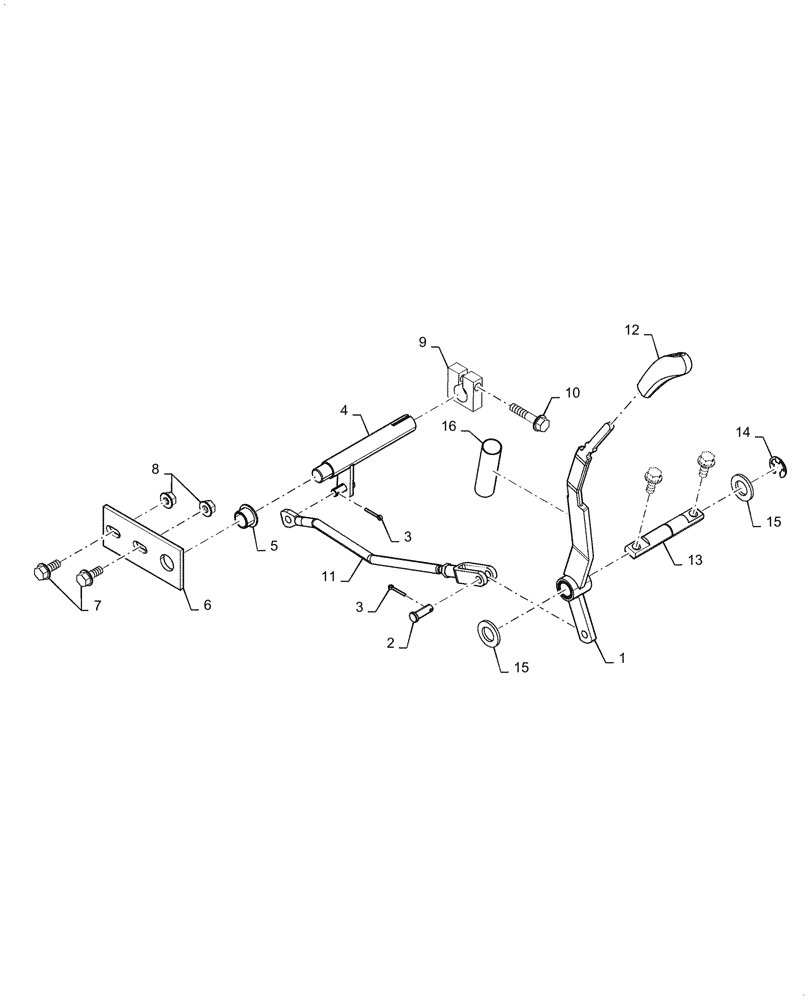 Схема запчастей Case IH FARMALL 45C - (37.108.AE) - LINKAGE, HYDRAULIC LIFT (21) - TRANSMISSION