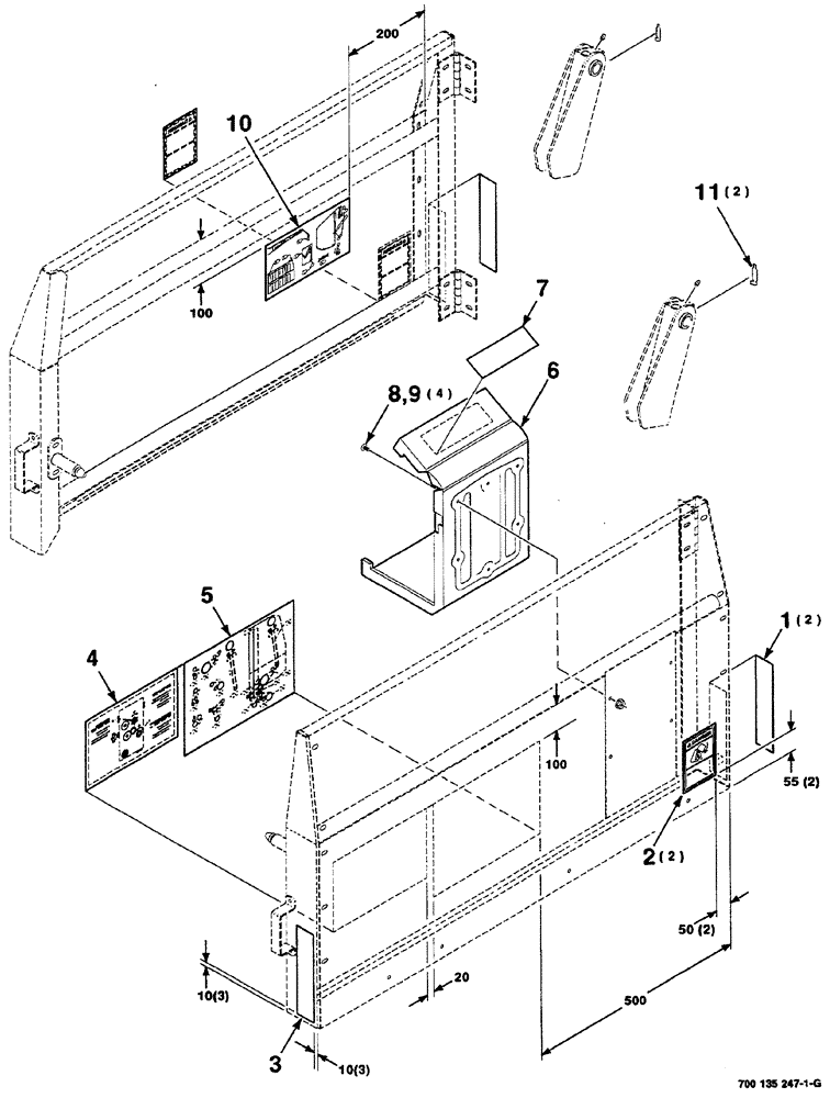 Схема запчастей Case IH RS561 - (09-006) - DECAL AND LOCATION DIAGRAM (OPERATIONAL) Decals & Attachments
