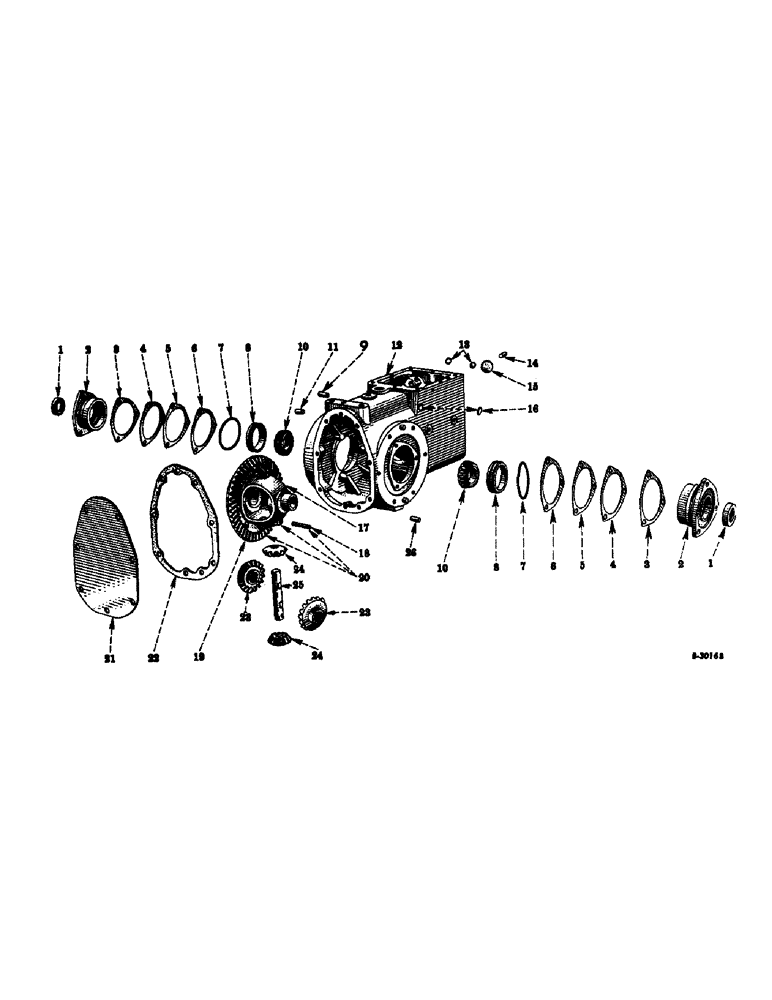Схема запчастей Case IH FARMALL CUB - (07-05) - DRIVE TRAIN, TRANSMISSION CASE AND DIFFERENTIAL (04) - Drive Train