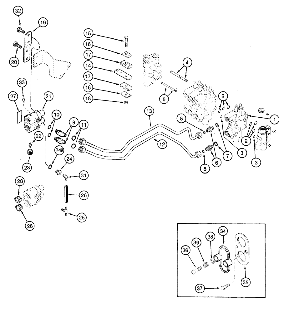 Схема запчастей Case IH 7220 - (8-082) - FOURTH CIRCUIT REMOTE HYDRAUKICS (08) - HYDRAULICS