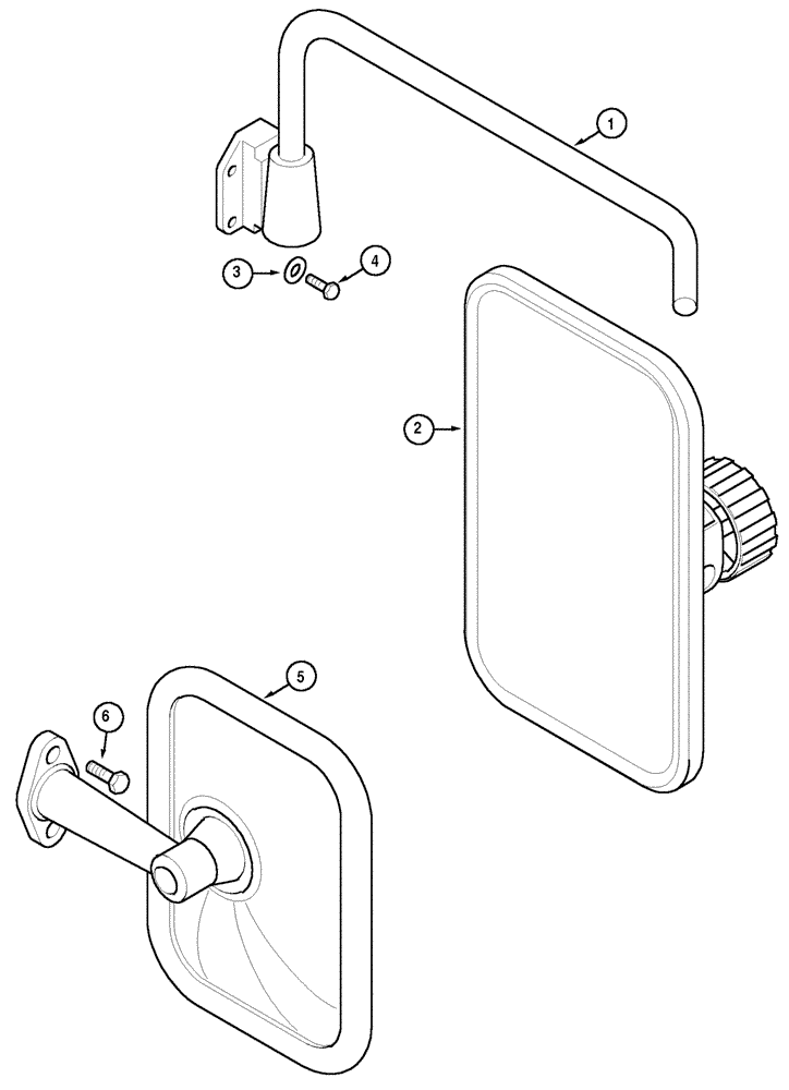 Схема запчастей Case IH CX60 - (09-58) - MIRRORS (09) - CHASSIS/ATTACHMENTS