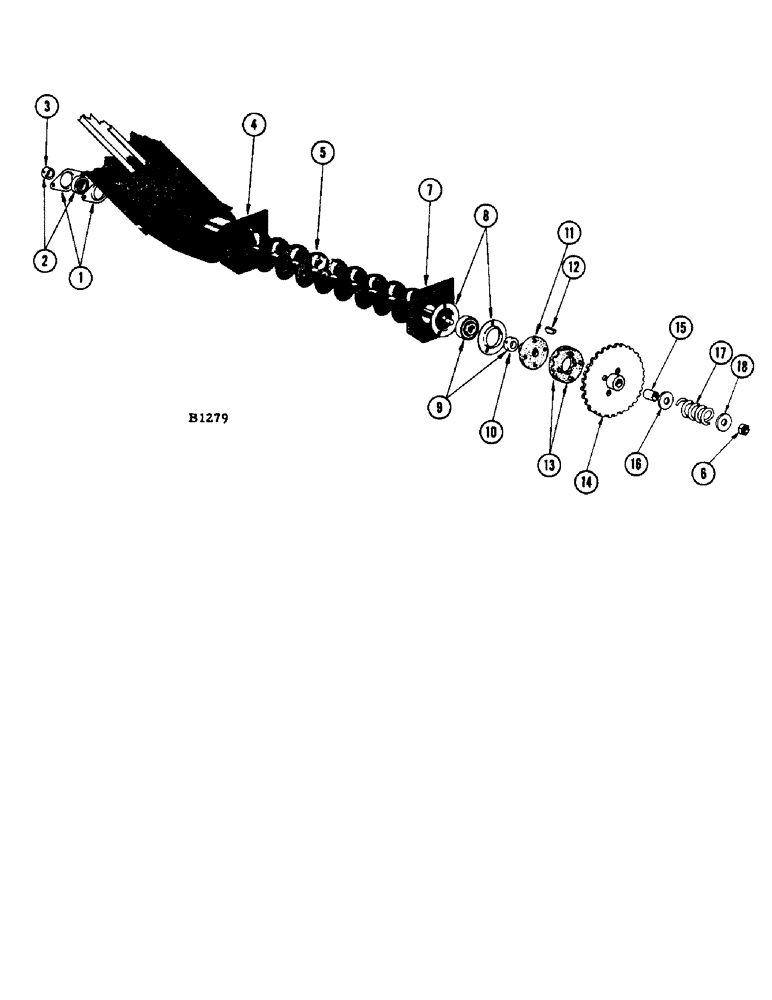 Схема запчастей Case IH 1060 - (168[1]) - TAILINGS AUGER (66) - THRESHING