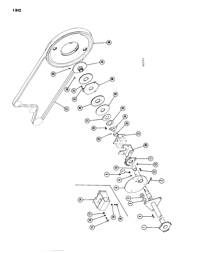 Схема запчастей Case IH 1660 - (013[B]) - HART-CARTER, PICKUP REEL DRIVE (58) - ATTACHMENTS/HEADERS
