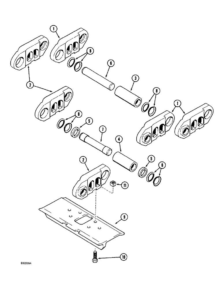 Схема запчастей Case IH 1688 - (6-74) - TRACK CHAIN (03) - POWER TRAIN