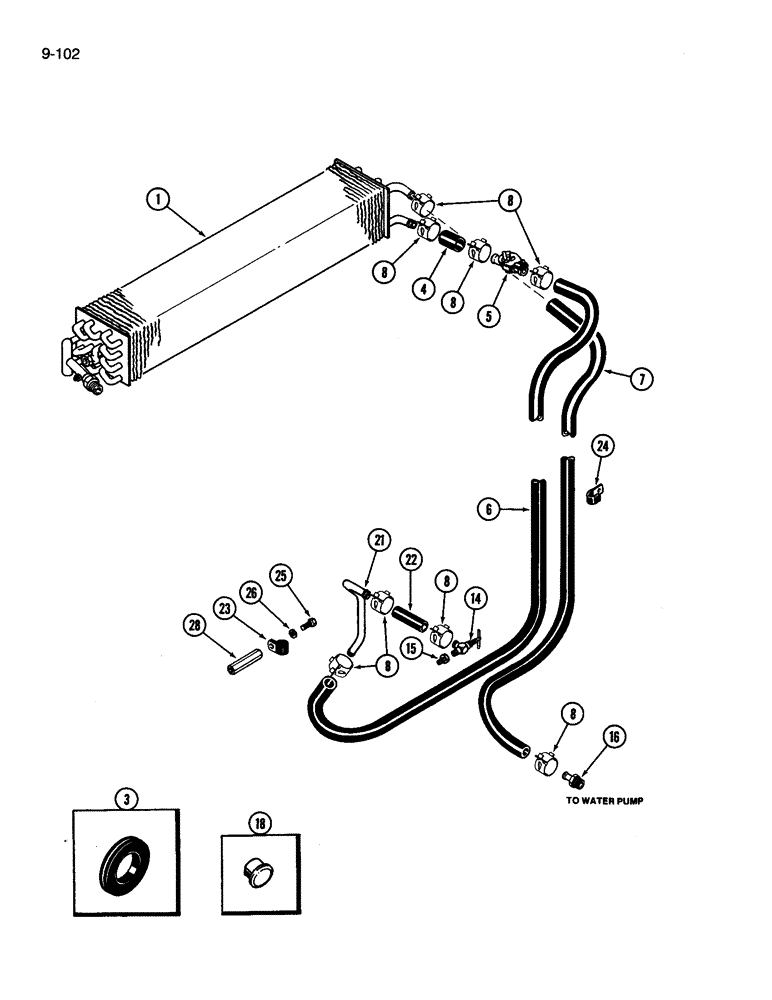 Схема запчастей Case IH 3394 - (9-102) - CAB, HEATER (09) - CHASSIS/ATTACHMENTS