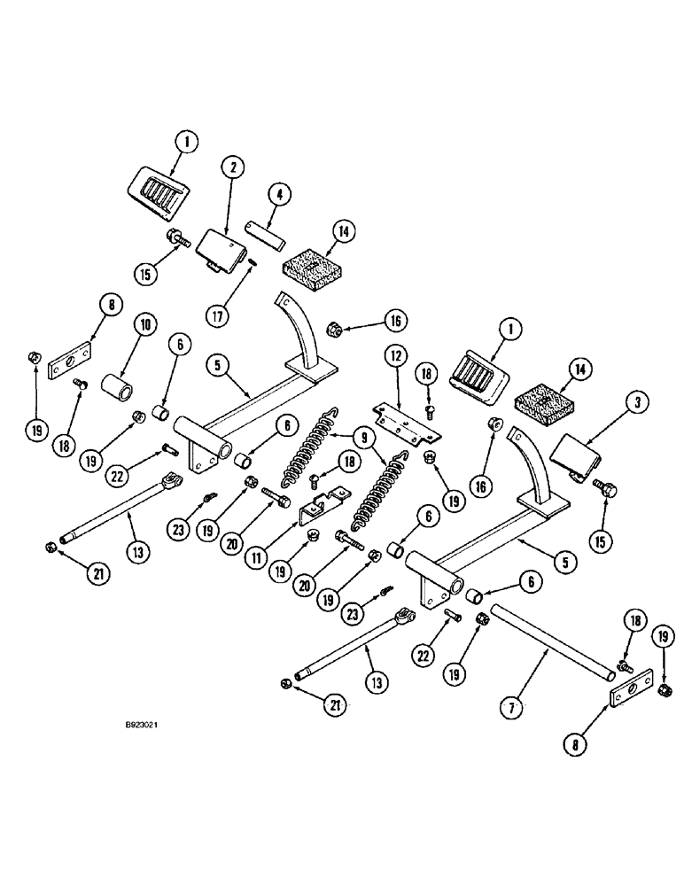 Схема запчастей Case IH 1688 - (7-02) - MASTER BRAKE CONTROLS (5.1) - BRAKES