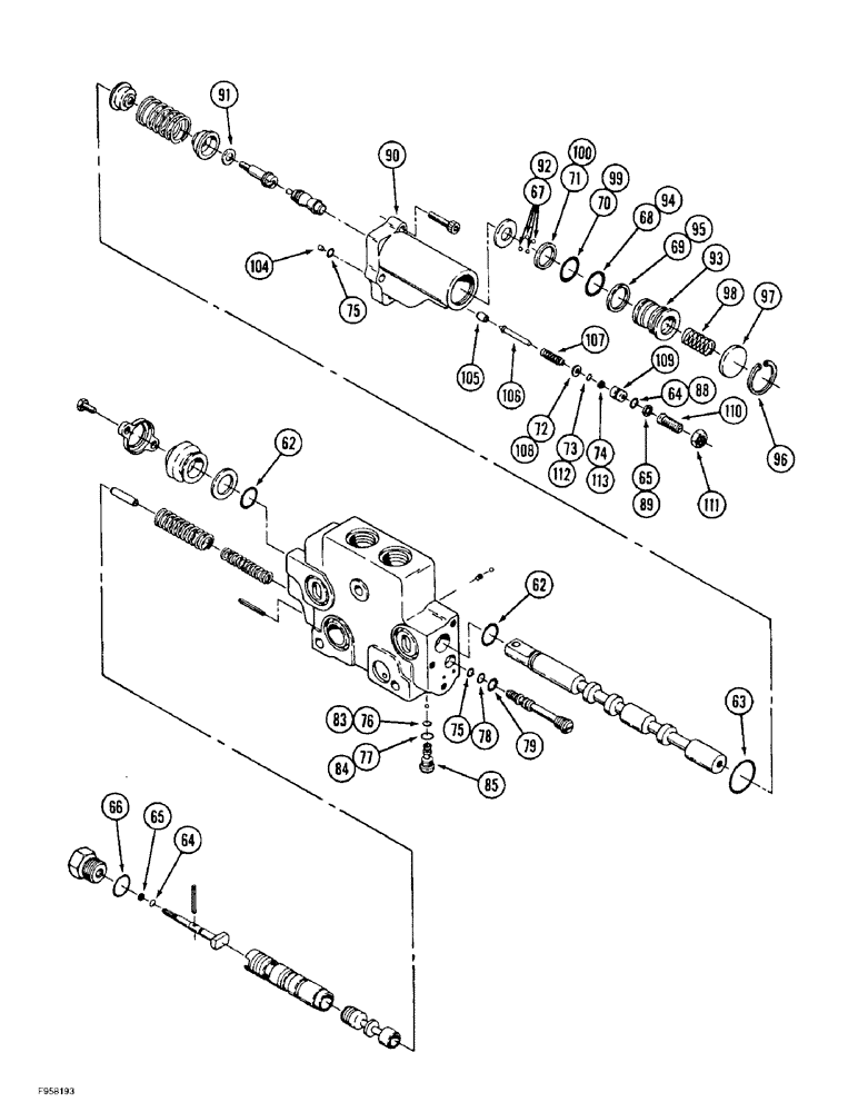 Схема запчастей Case IH 9370 QUADTRAC - (8-046) - HYDRAULIC REMOTE VALVE SECTION, FIRST SECTION WITH PRIORITY AND FLOAT (CONTD) (08) - HYDRAULICS