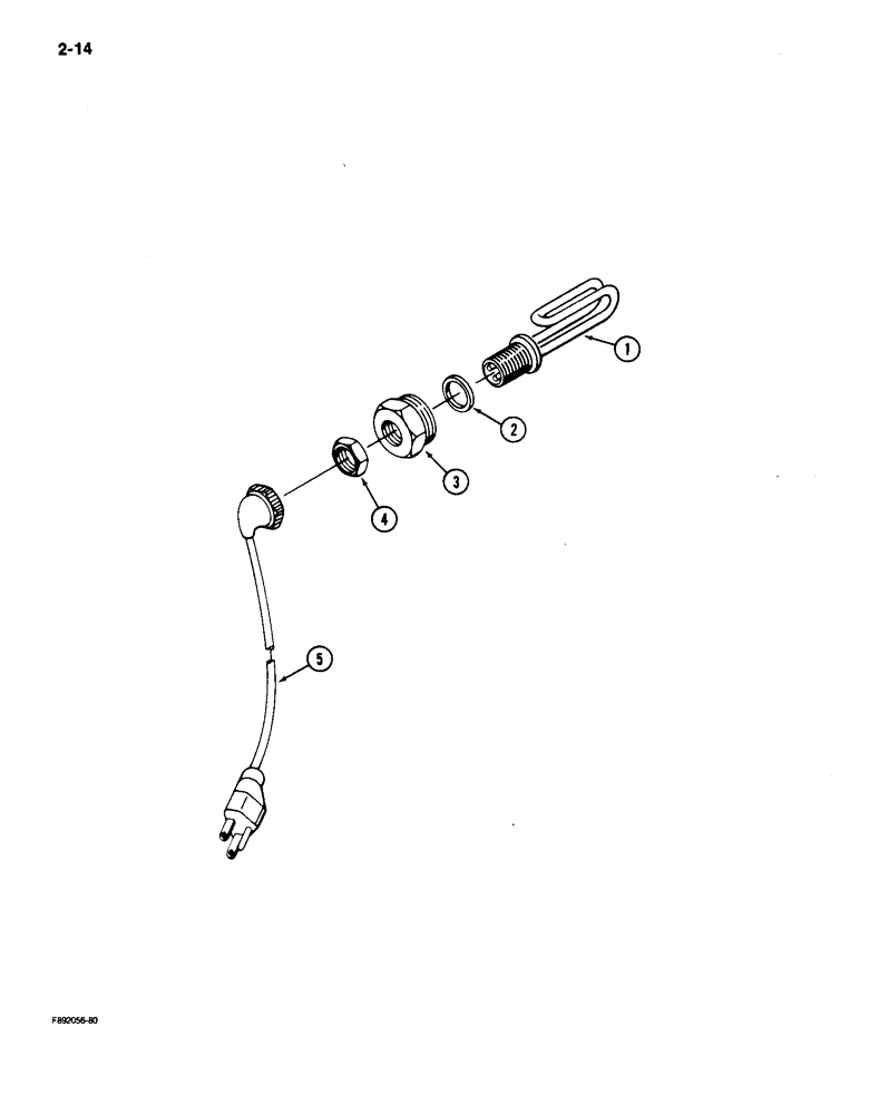 Схема запчастей Case IH 9150 - (2-14) - BLOCK HEATER (02) - ENGINE