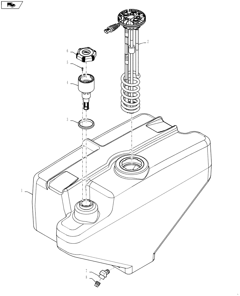 Схема запчастей Case IH TITAN 3530 - (10.500.02[02]) - DEF TANK, SN YCT033001 AND AFTER (10) - ENGINE
