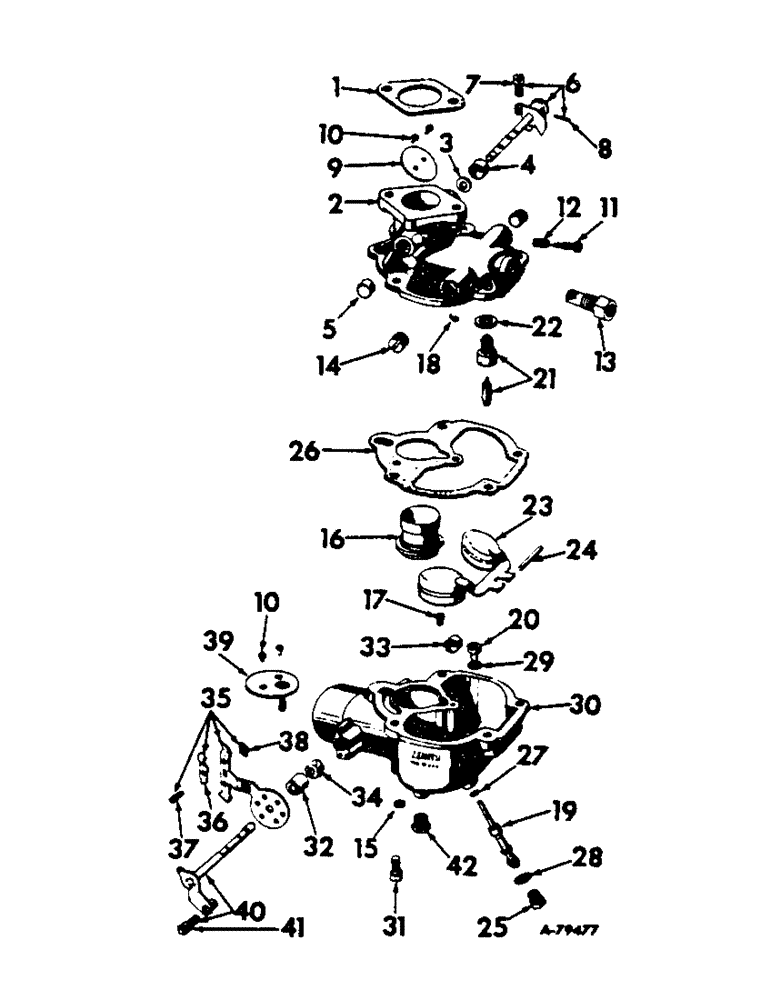Схема запчастей Case IH 303 - (331) - BD-220 ENGINE, 3-9/16 X 3-11/16, CARBURETOR, ZENITH MDL. 267J X 9 UPDRAFT, GAS. ENG., S/N 3653 UP (10) - ENGINE