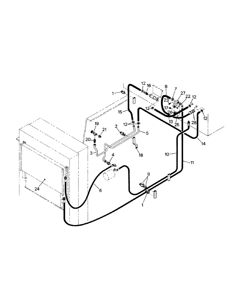 Схема запчастей Case IH ST450 - (03-05) - A/C PLUMBING, CUMMINS ENGINE (03) - Climate Control