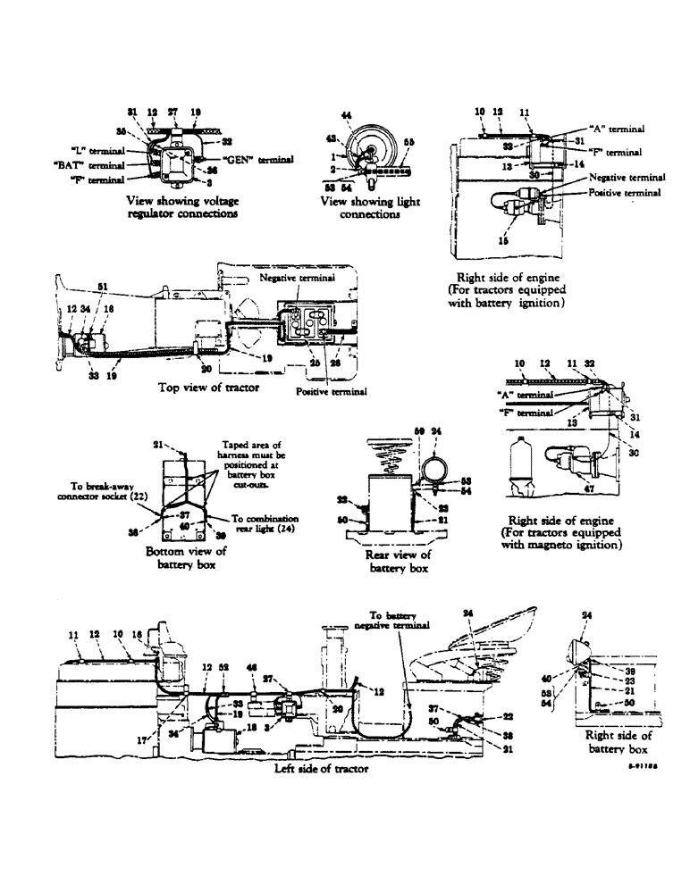 Схема запчастей Case IH 350 - (114) - ELECTRICAL SYSTEM, CARBURETED ENGINE, STARTING AND LIGHTING SYSTEM, FOR FARMALL 300 SERIES TRACTORS (06) - ELECTRICAL SYSTEMS