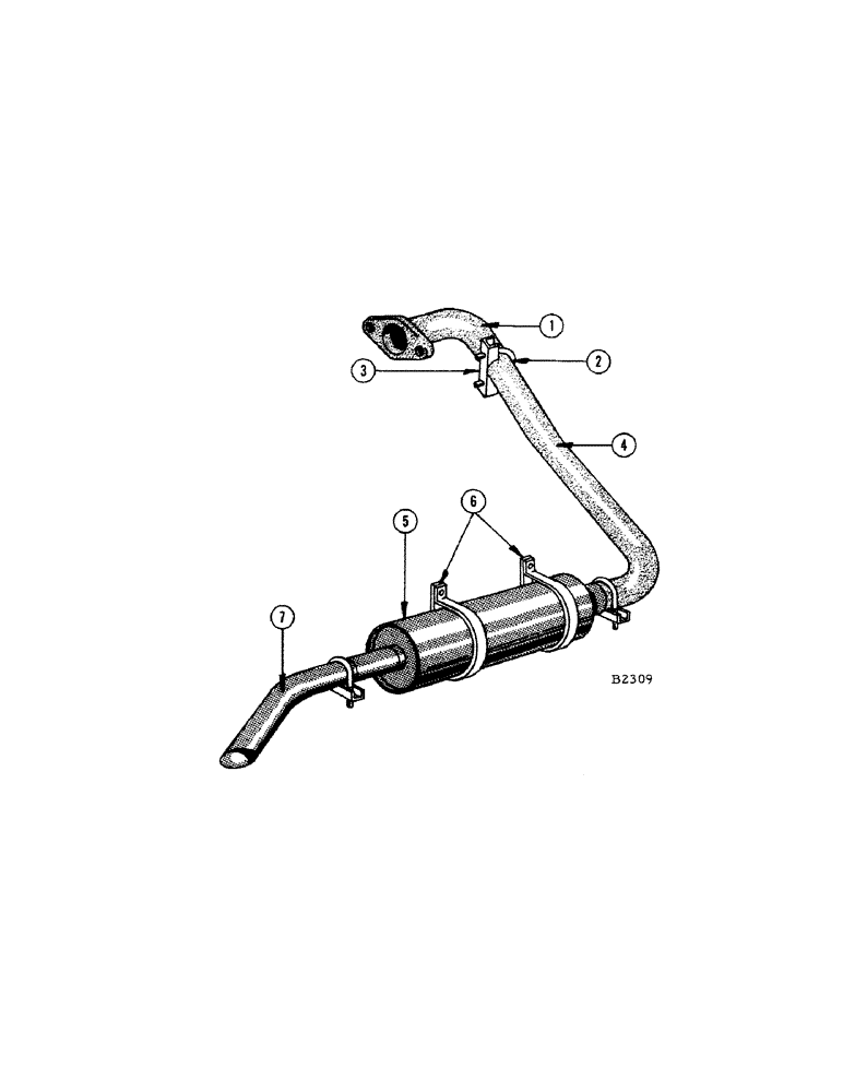 Схема запчастей Case IH 1010 - (444[A]) - A301 D-F ENGINE, MUFFLER AND EXHAUST PIPE (10) - ENGINE