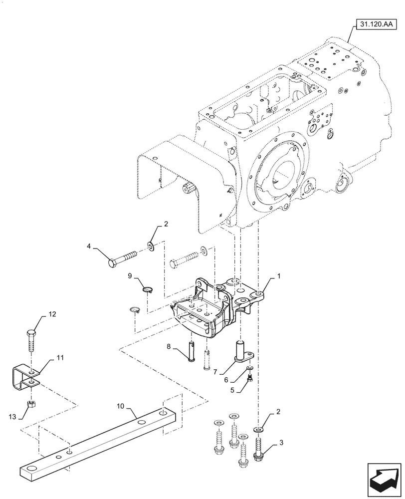 Схема запчастей Case IH FARMALL 55C - (37.100.AA) - DRAWBAR (37) - HITCHES, DRAWBARS & IMPLEMENT COUPLINGS