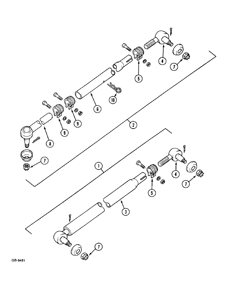 Схема запчастей Case IH 633 - (5-222) - DRAG LINK (05) - STEERING