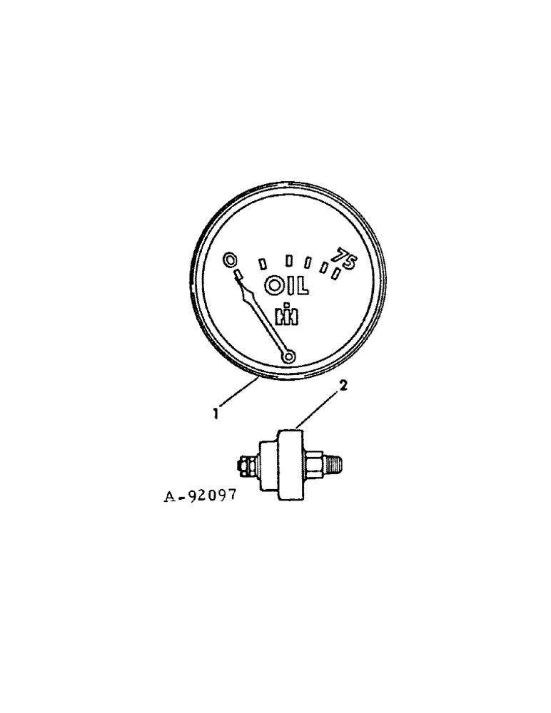 Схема запчастей Case IH 185 - (12-15) - POWER, C-60 ENGINE, OIL PRESSURE SWITCH Power