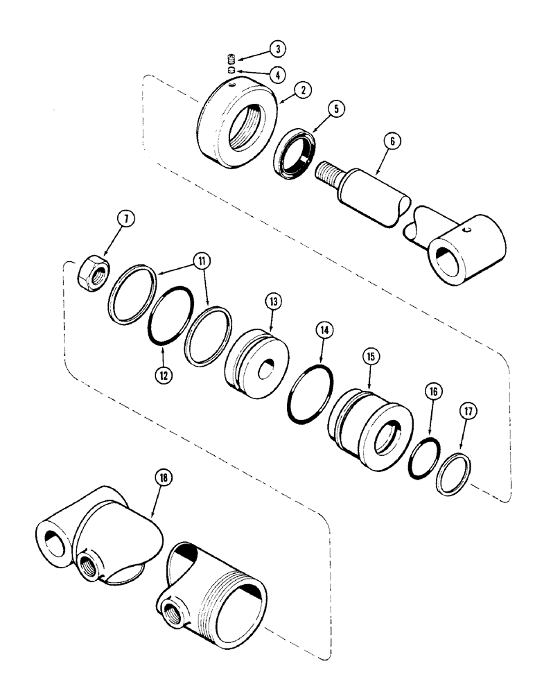Схема запчастей Case IH 90 - (35A) - T57744 CYLINDER (35) - HYDRAULIC SYSTEMS