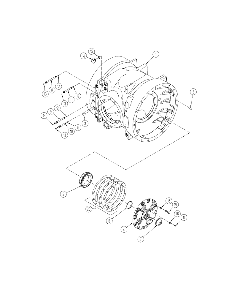 Схема запчастей Case IH STX440 - (06-54) - AXLE ASSY CENTER AND LEFT-HAND CARRIER, STX 375 HEAVY DUTY, STX 440 WHEEL TRACTOR (06) - POWER TRAIN