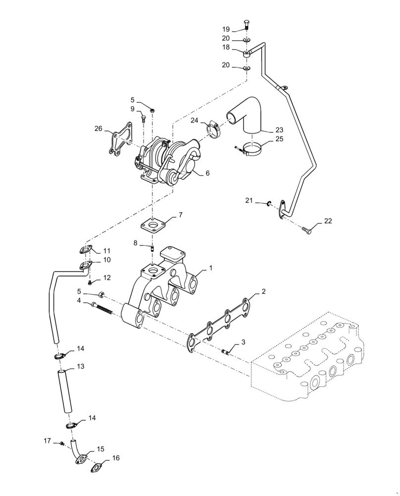 Схема запчастей Case IH SR175 - (10.250.01) - TURBOCHARGER (10) - ENGINE