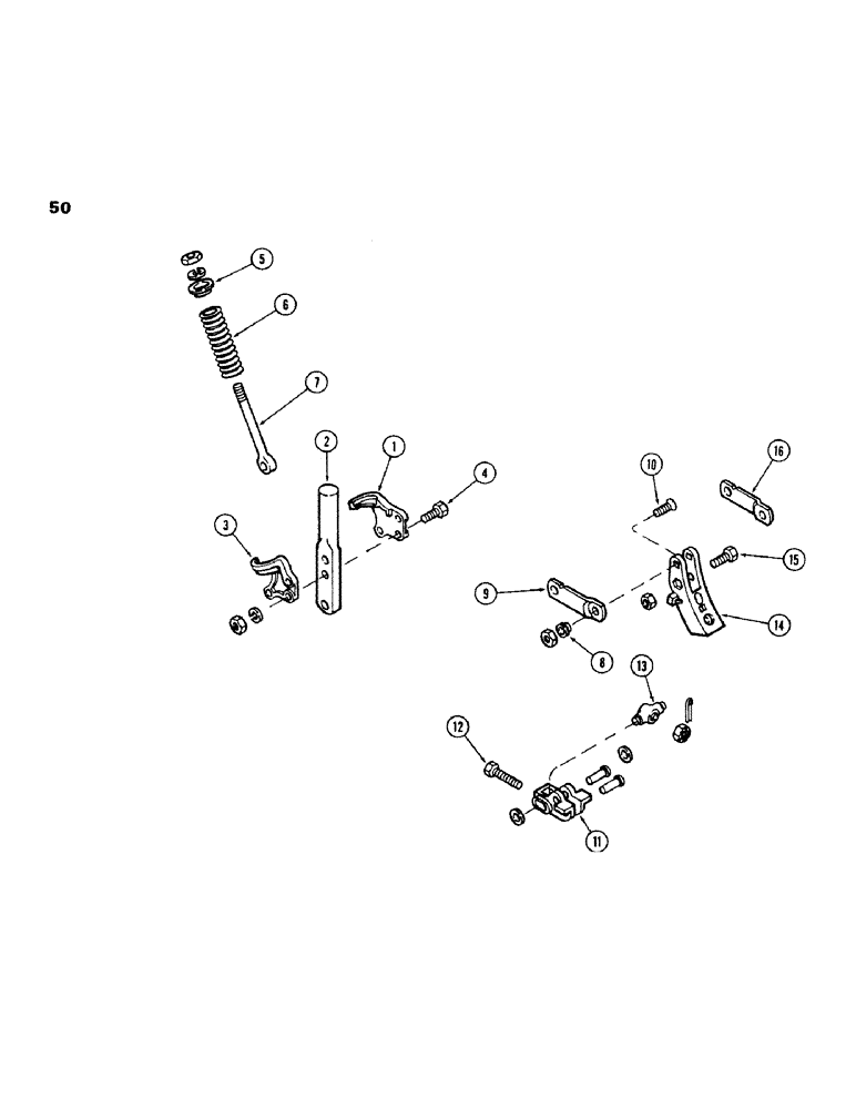 Схема запчастей Case IH 100-SERIES - (50) - HEAVY DUTY SPRING TRIPS, PRIOR TO SN1605900 