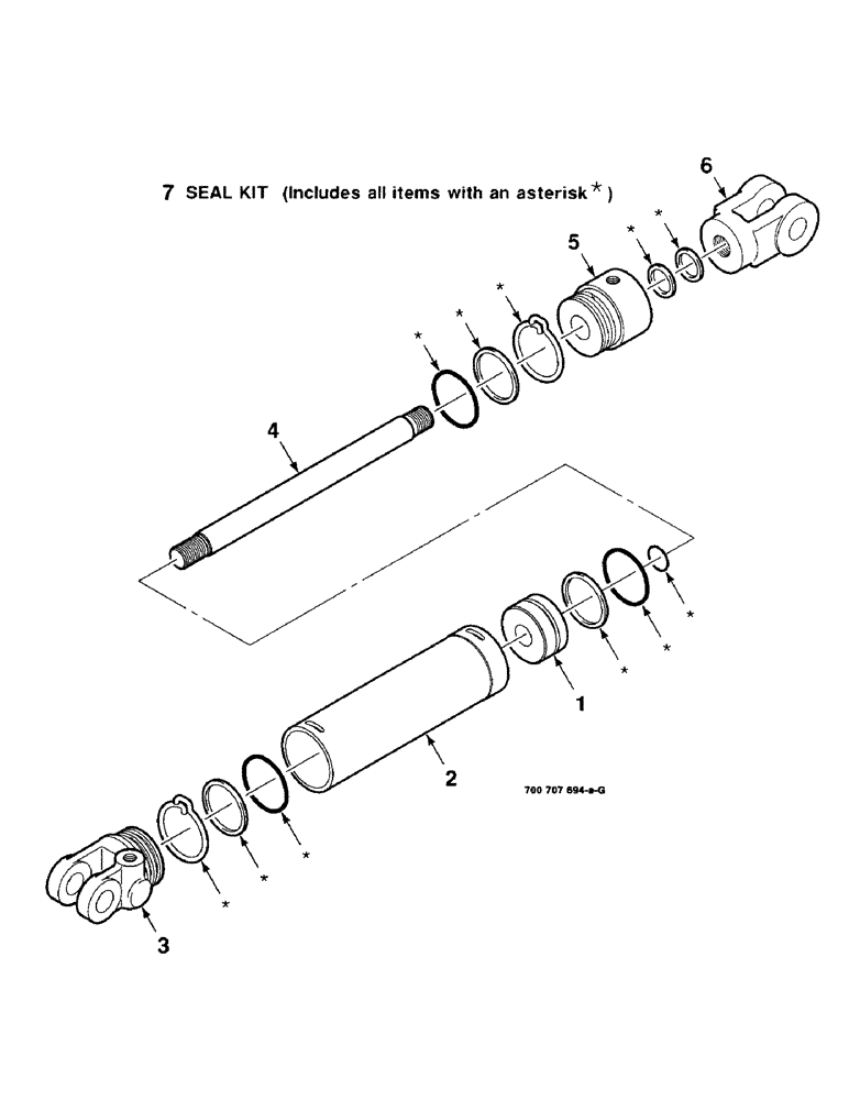 Схема запчастей Case IH 8340 - (8-08) - HYDRAULIC CYLINDER MASTER, LEFT, 2-3/4" DIAMETER X 8" STROKE, S/N CFH0041501 - CFH0041987 (35) - HYDRAULIC SYSTEMS