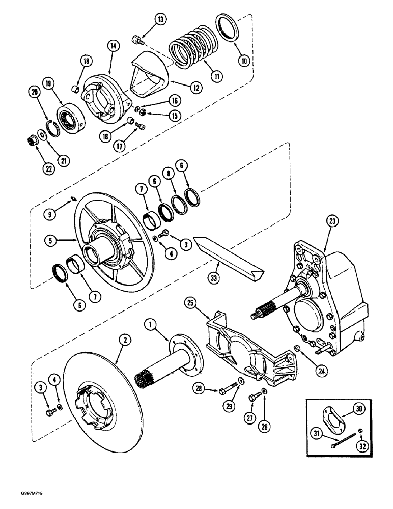 Схема запчастей Case IH 1660 - (9B-06) - ROTOR DRIVE, PULLEY AND CAM, PRIOR TO P.I.N. JJC0026711 (14) - ROTOR, CONCANVES & SIEVE