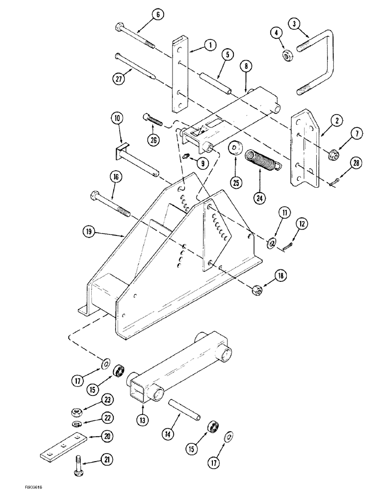 Схема запчастей Case IH 184 - (9-06) - PARALLEL LINKAGE 
