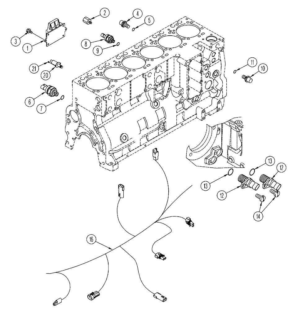 Схема запчастей Case IH FLX3510 - (02-067) - ENGINE - CONTROL MODULE, FLX 3010 (01) - ENGINE