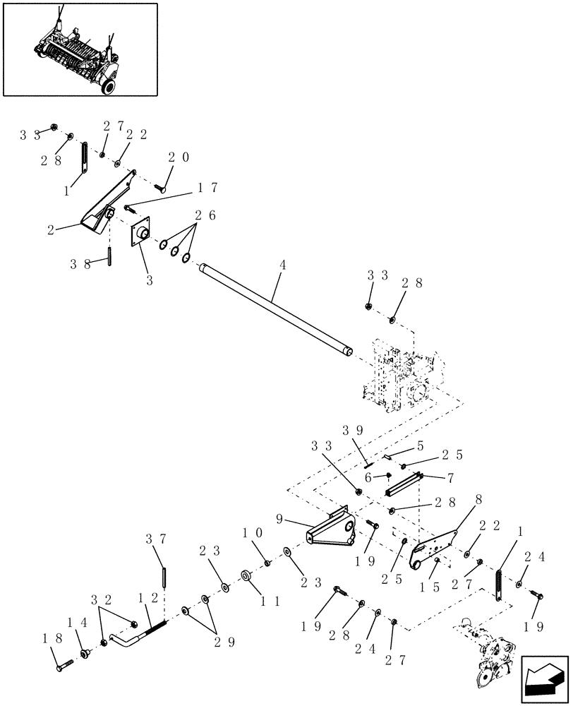 Схема запчастей Case IH RBX462 - (13.825) - PICKUP LIFT, STUFFER FEEDER, NORTH AMERICA (13) - FEEDER