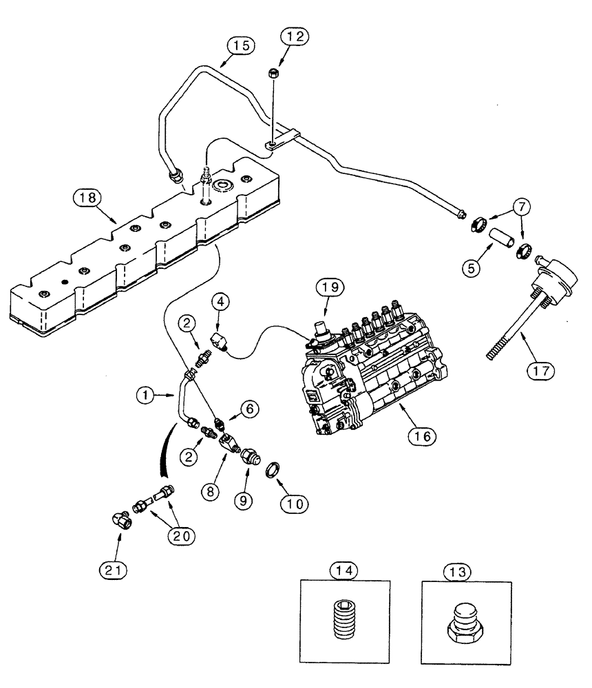 Схема запчастей Case IH 7250 - (3-014) - ANEROID AND WASTEGATE SYSTEM, 6TA-830 ENGINE, PRIOR TO TRACTOR PIN JJA0064978 (03) - FUEL SYSTEM